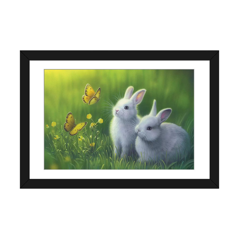 « buttercups », impression sur toile, H 16 po x l 24 po x P 1 po, Papier d'art encadré noir, Blanc