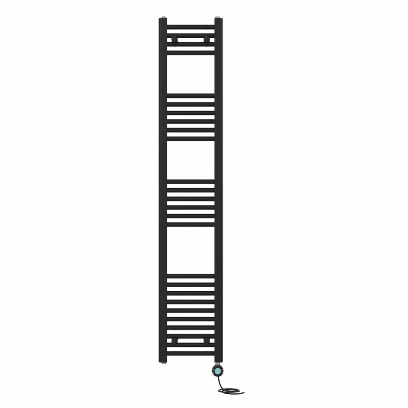 Ariany Straight Towel Rail Heated Towel Rails, 160cm H x 30cm W x 3cm D, Black