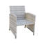 Ensemble de conversation en osier rotin pour 4 personnes avec coussins