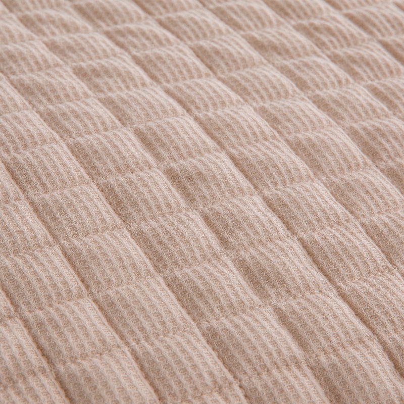 Ensemble de literie 3 pièces Waffle, Courtepointe grand + 2 couvre-oreillers standard, Beige