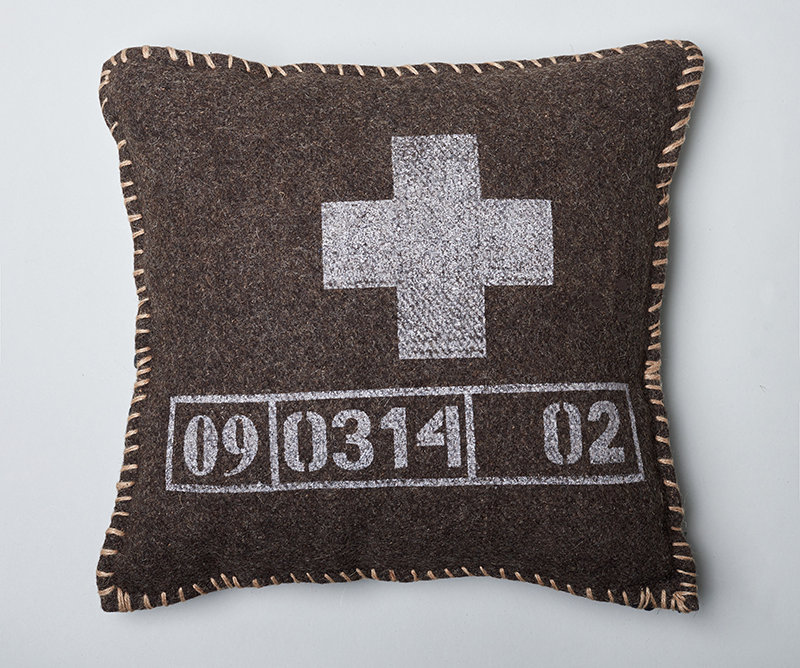 Coussin en coton hunter