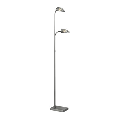 Lockwood 136cm Satin Nickel Arched Floor Lamp