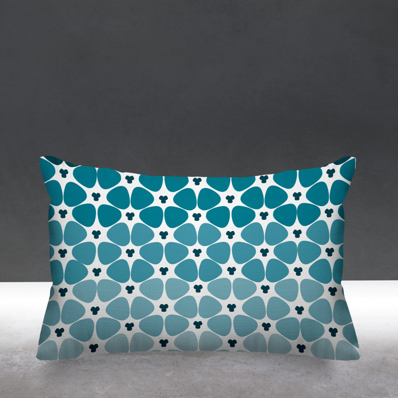 Chacha Outdoor Rectangular Pillow Cover & Insert, Turquoise