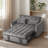 Velvet Upholstered Convertible Sleeper Sofa-228361652