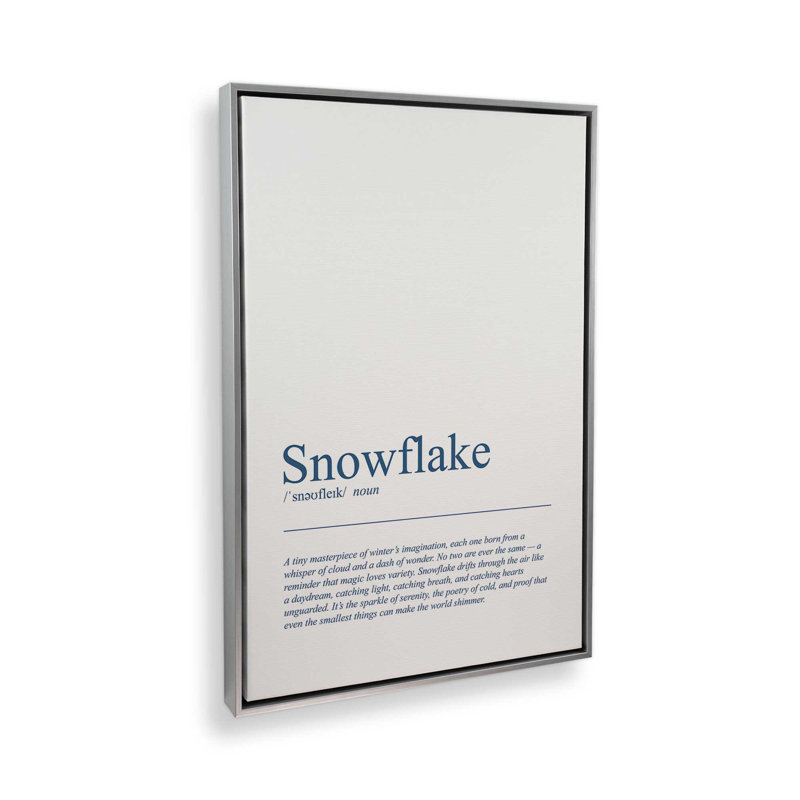 «The Wonders of Snowflakes», reproduction d'art sur toile, H 12,75 po x l 8,75 po, Chrome poli