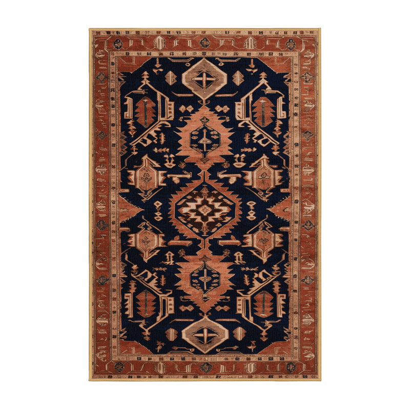 Tapis brun lavable à la machine, Rectangulaire 8 pi x 10 pi