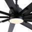 Très grand ventilateur de plafond noir 84 po avec télécommande