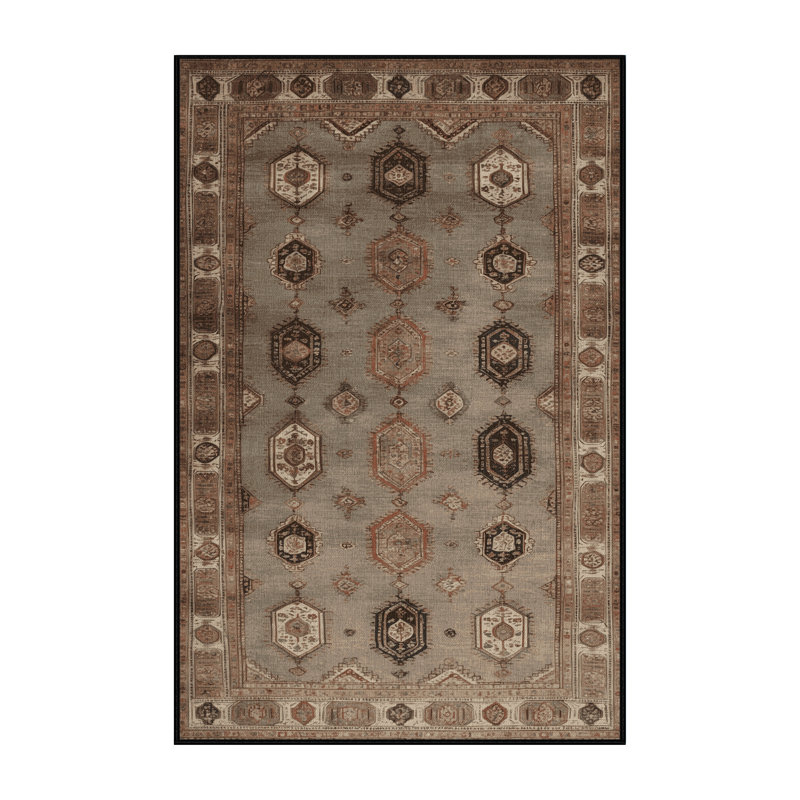 Tapis brun lavable à la machine, Rectangulaire 8 pi x 12 pi