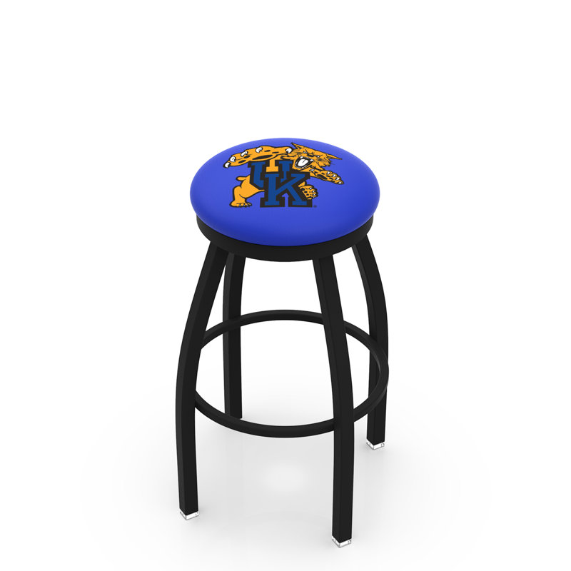 NCAA 36" Swivel Bar Stool, Kentucky - "Wildcat", Black