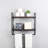 2-Tier Metal Wall Mounted Bathroom Shelf With Towel Bar - Industrial Rustic Floating Storage Rack For Bathroom, Kitchen, Living Room