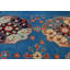 Tapis oriental moderne bleu unique 3 x 5 One-of-a-Kind