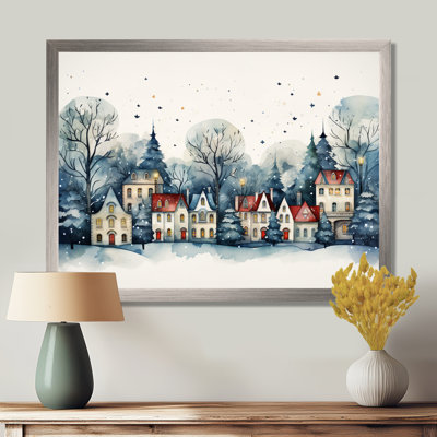 «Christmas Village In Winter I - Winter Landscape», art mural