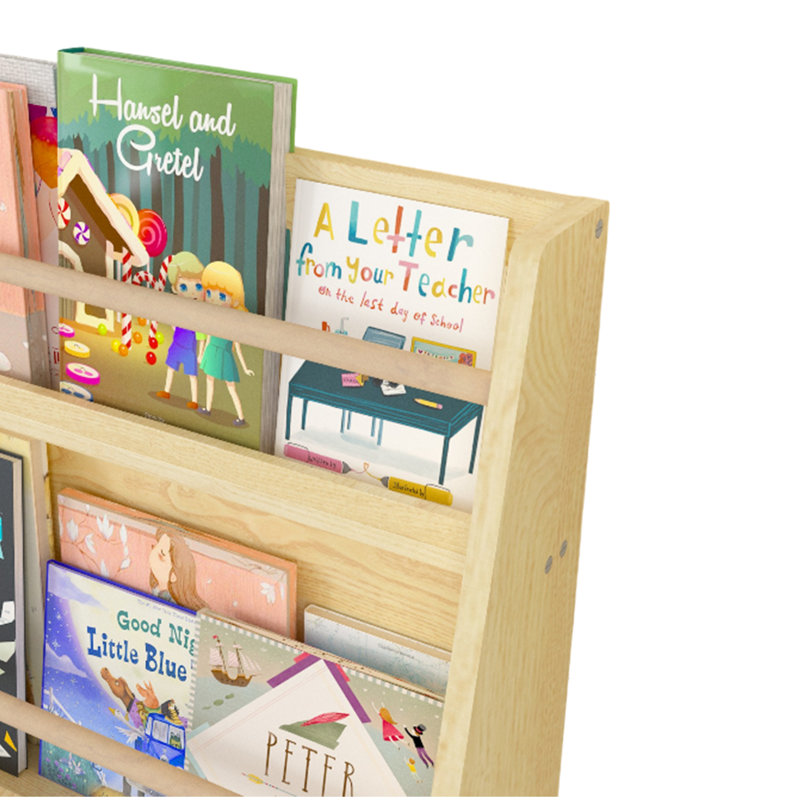 Étagère à livres à 3 niveaux pour enfants, jaune, Jaune