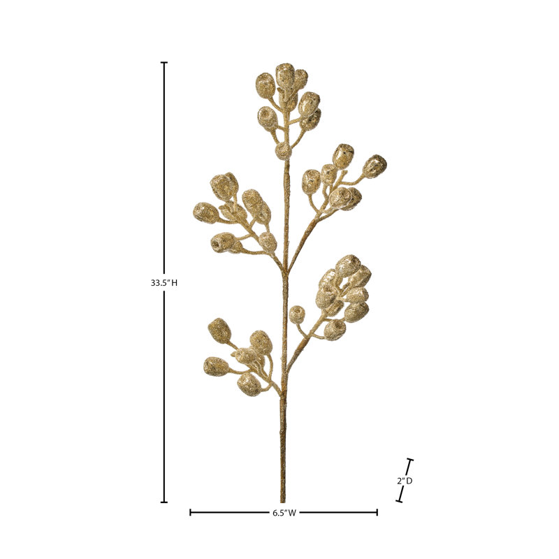 Vaporisateur d'églantier perlé 33,5 po, Champagne