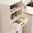 Farmhouse White Kitchen Pantry Cabinet, Freestanding Tall Floor Storage Cabinet with 2 Closed Doors, 1 Drawer & Open Storage Shelves, Multi-purpose Food Organizer Cupboard for Kitchen Pantry, Entryway, Living Room, Dining Room