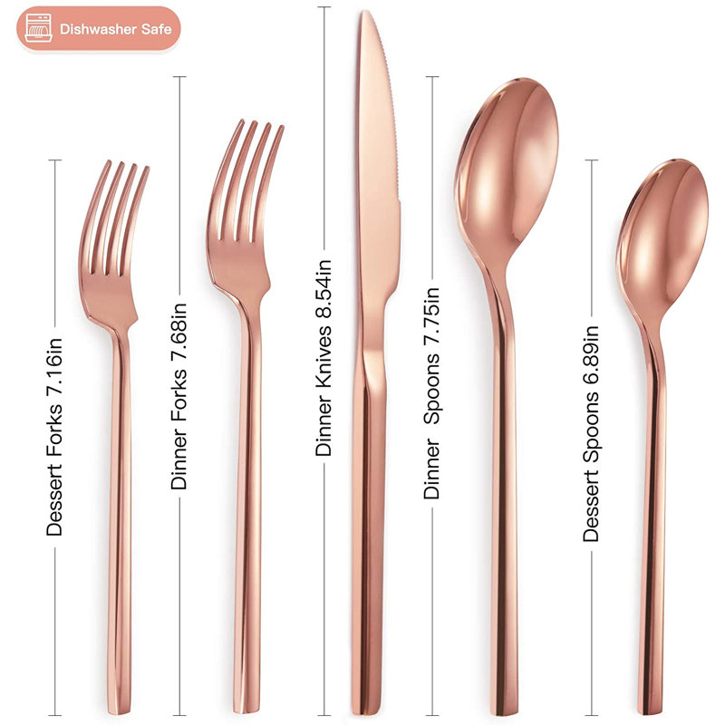 Ensemble de couverts 20 pièces Billiter, service pour 4, Or rose