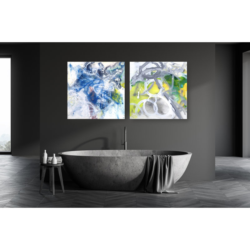 Mineral Series 2 Set IV by John Beard - Artist Enhanced Canvas Print, Black Floater Framed, 12" H x 12" W x 3" D