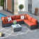 6 - Person Modular Patio Conversation Sets with Cushions