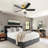 42 Inch Flush Mount Ceiling Fans With LED Light 22W And Remote Control 5 ABS Fan Blades For Bedroom Patio-669640739