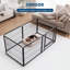 Parc à chiens robuste en métal à 6 panneaux avec porte, pliable, pour l'intérieur et l'extérieur - Montage sans outil, fixation sécurisée, résistant à la rouille, 70,3 x 60 cm-134227009-134227010