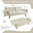 75.39 IN. Futon Sofa Bed, Convertible Upholstered Couch Sleeper With Reclining Sleeper Split Tufted Back-116622574