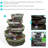 Hugo Cobblestone Rock Polyresin Outdoor Water Fountain with Lights