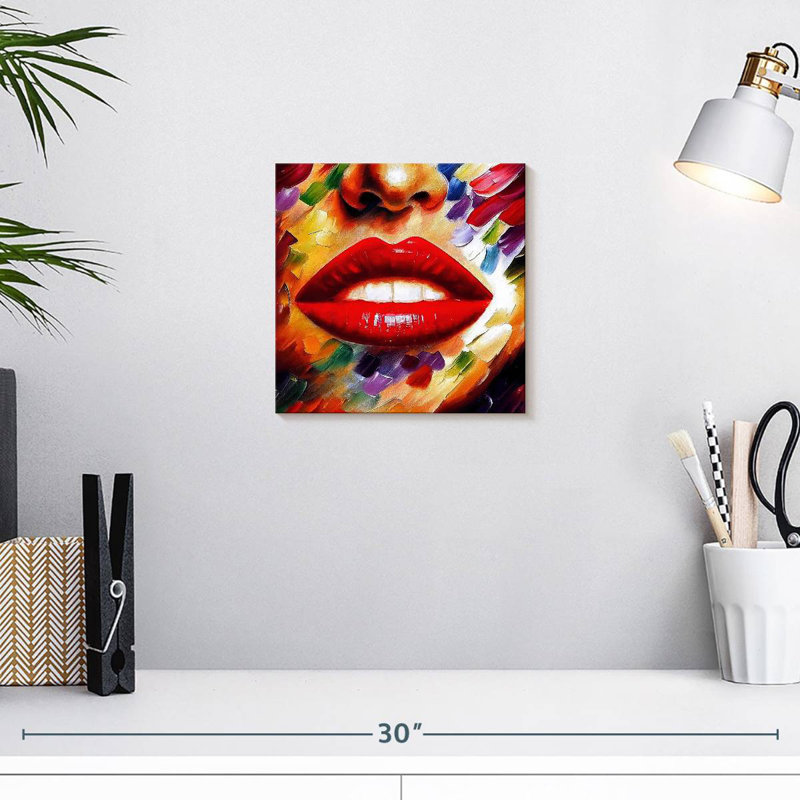 Shuttleworth Full Red Lips, 10" H x 10" W