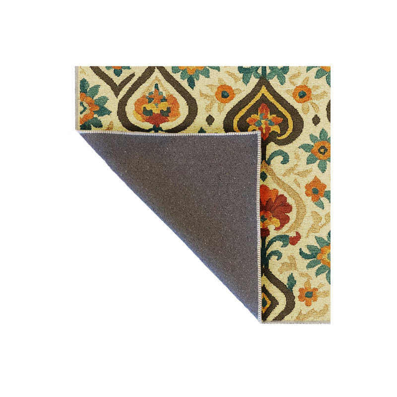Tapis vert tissé à motif lavable Mosso, 3'3" x 6'7"