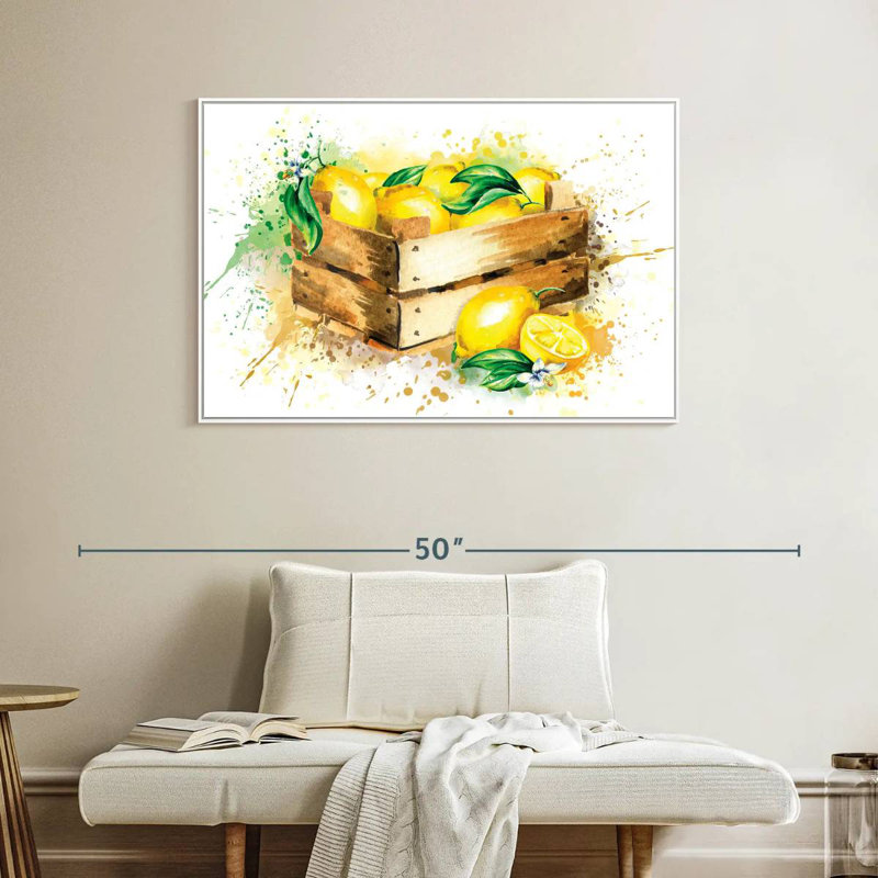 Récolte de citronnelle, Cadre flottant blanc, 40 po x 27 po