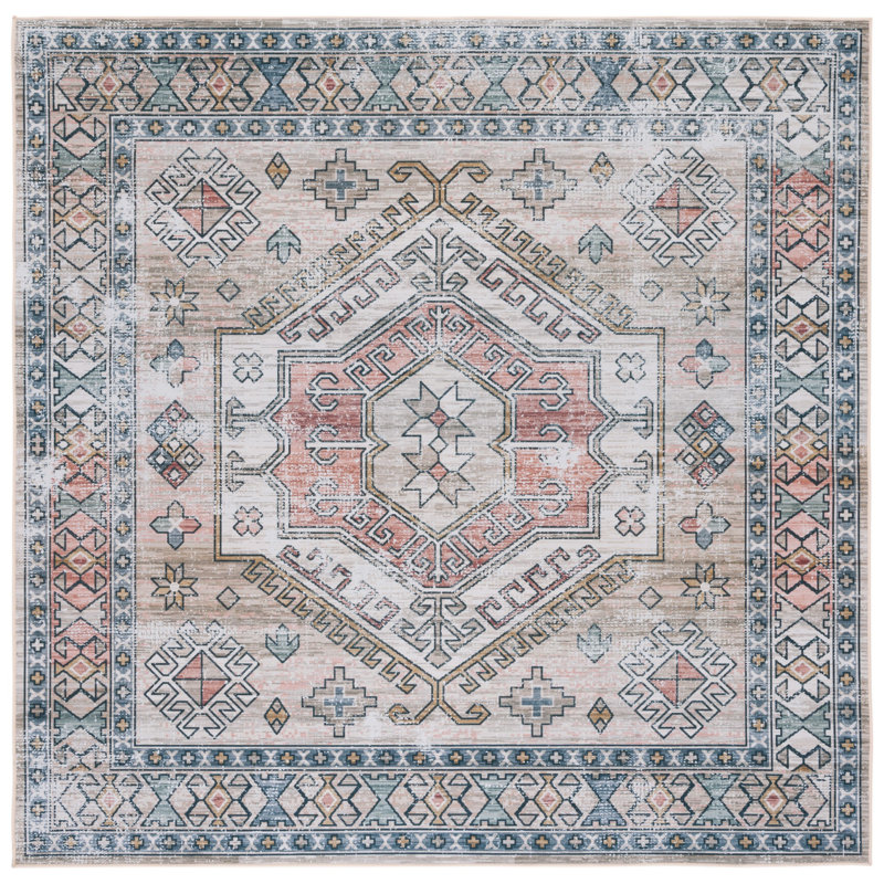 Tucson Performance Machine Washable Oriental Rug, Square 6'