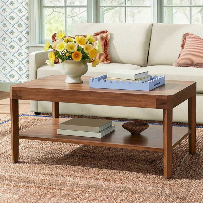 Ardentown Solid Wood Single Coffee Table, Walnut
