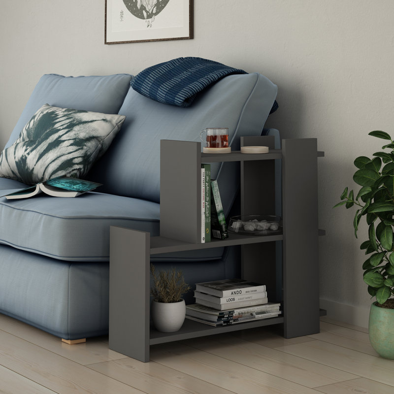 Cayuta Floor Shelf End Table, Anthracite