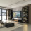 Meuble télé avec foyer de l 172 po