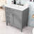 30-Inch Bathroom Vanity with Ceramic Top, Soft-Close Door Cabient and 3 Drawers-53944385