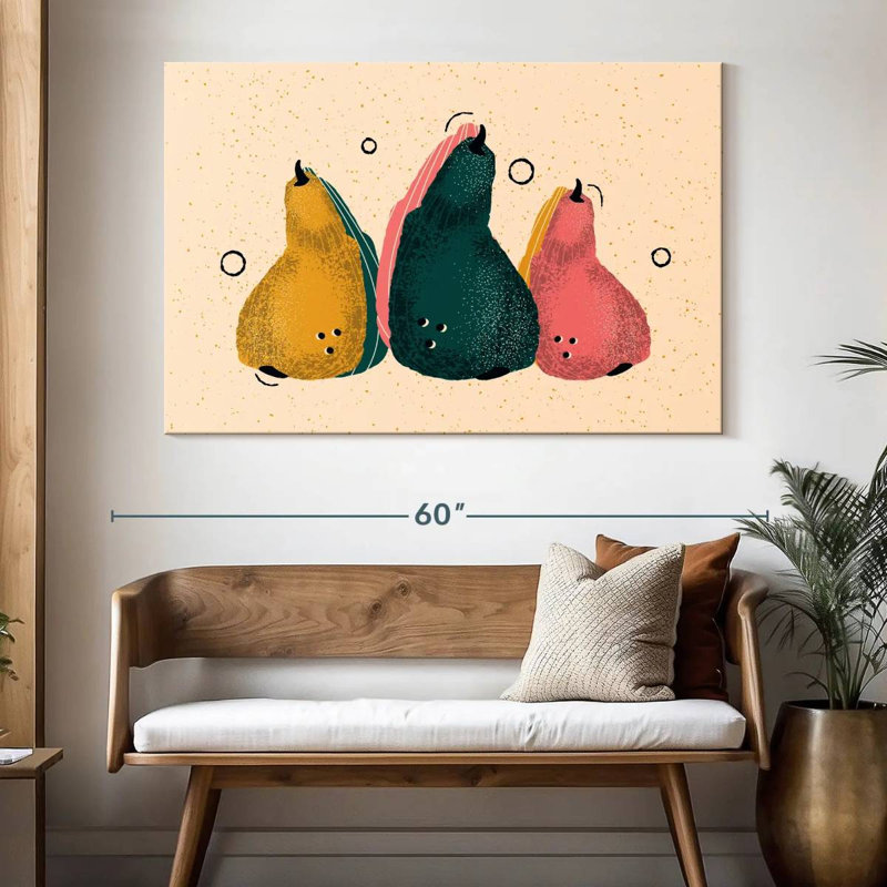 Yarlin Abstract Pears, 34" H x 51" W