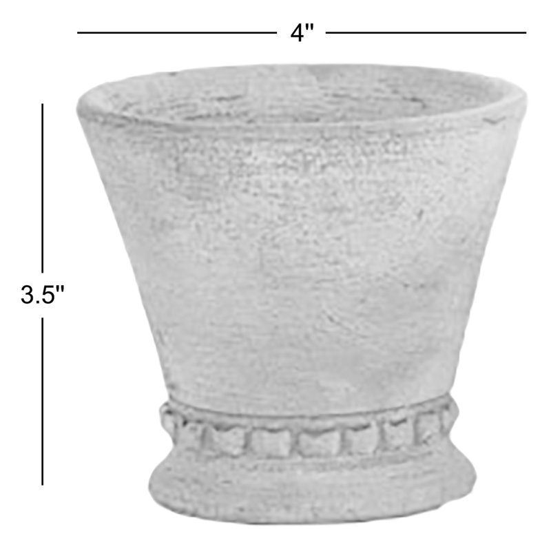 Jacqulene Handmade Clay Mini Pot Planter Set, Beige