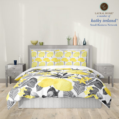 Édredon illuminé en microfibre jaune / noir