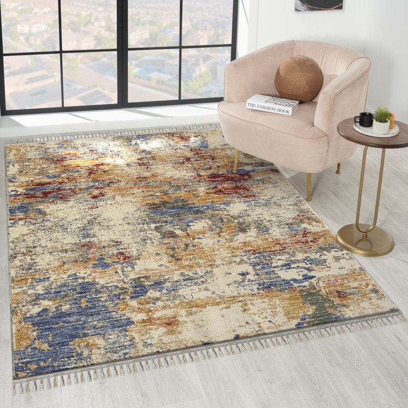 Dovidio Abstract Indoor Rug, Rectangle 5' x 7'