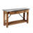 Crockett Industrial Rustic Solid Wood Frame Rectangular Console Media Table With Storage-724664890