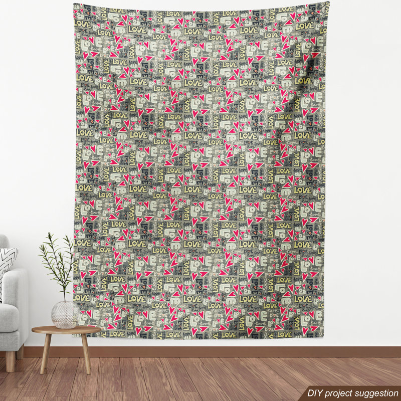 Tissu love, l 58 po x L 108 po
