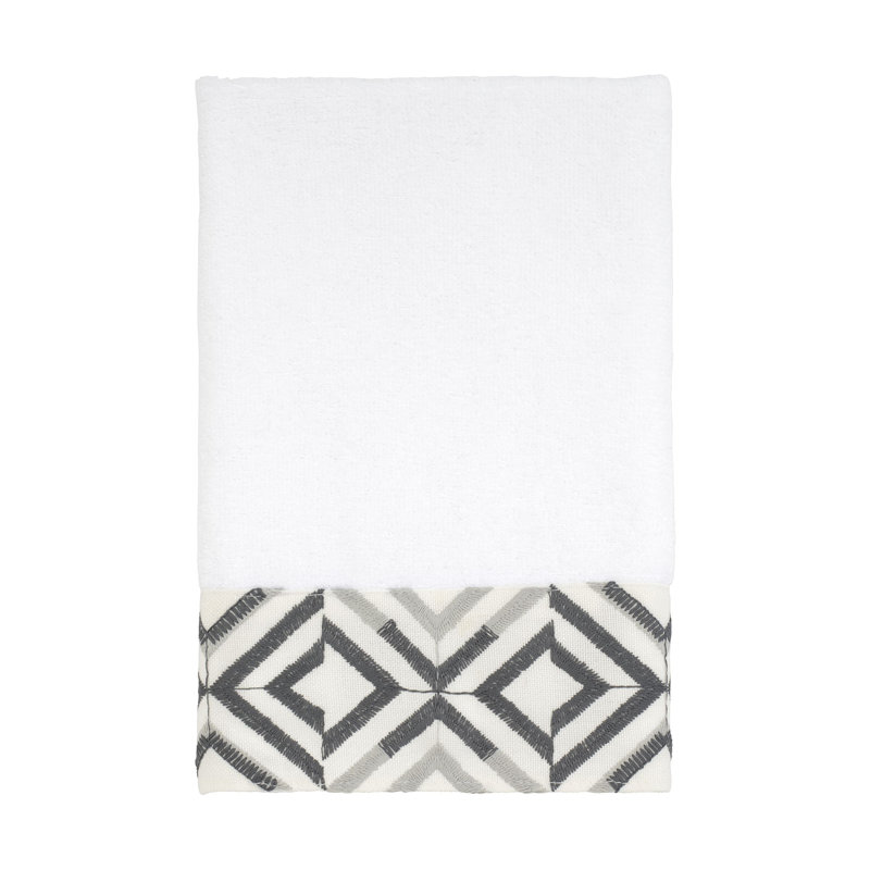 100% Cotton Waffle Fingertip Towel, White