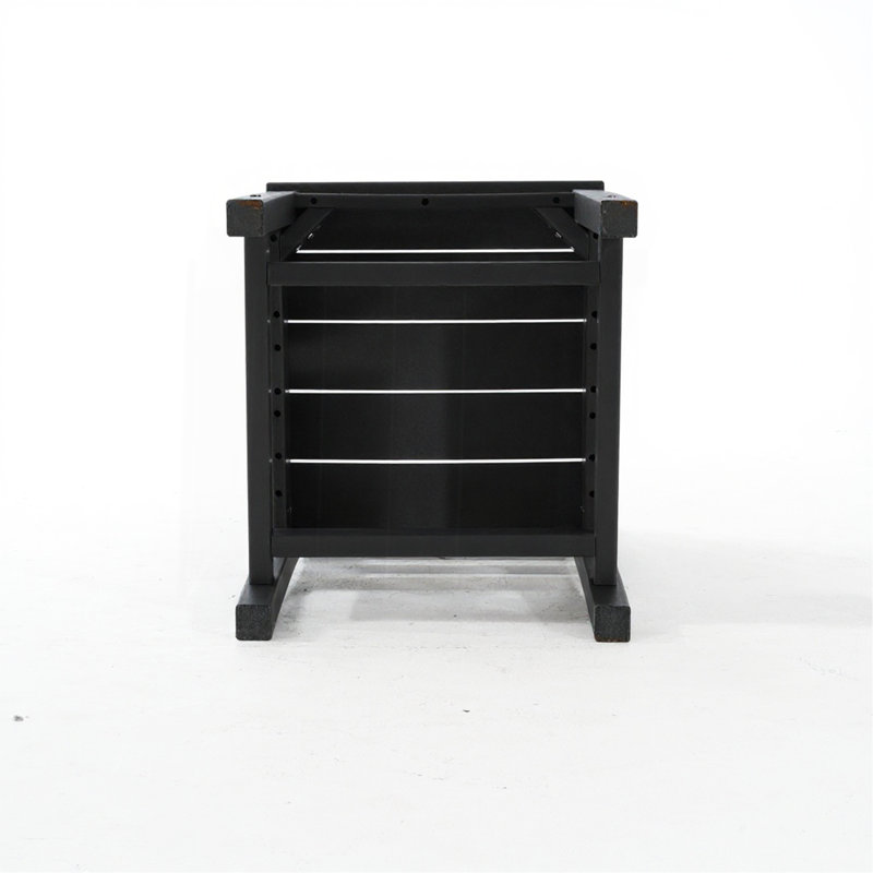 Black Color Armless Outdoor Chairs – HDPE Material   Set Of 2, Black