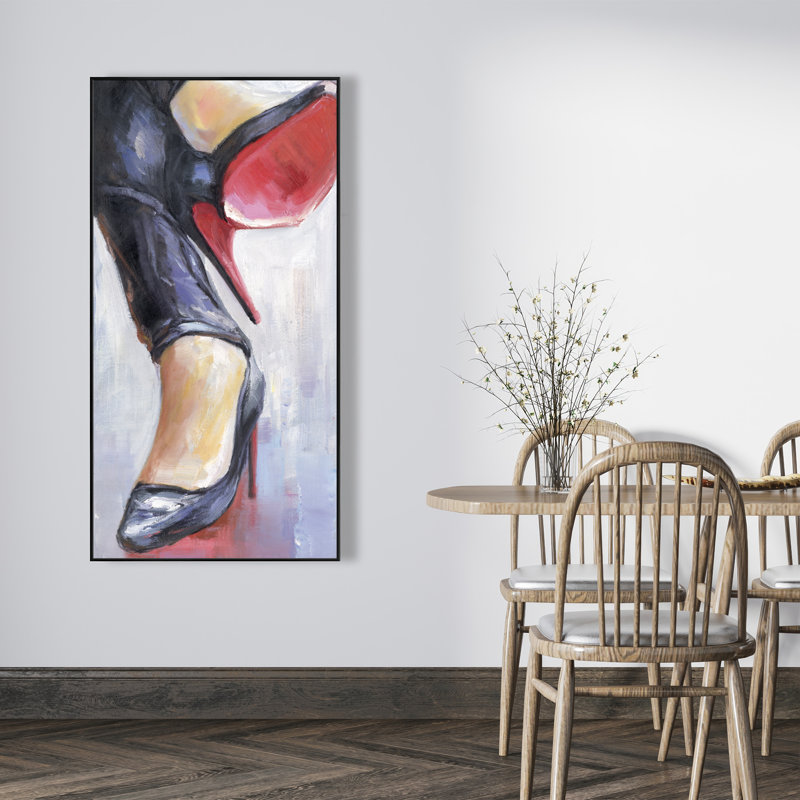 «Crossed Legs and High Heels - Fashion Shoes», décoration sur toile