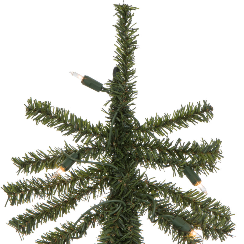 Natural Alpine 6' Green Artificial Christmas Tree with 250 Clear Lights & Stand, 9' H, Unlit