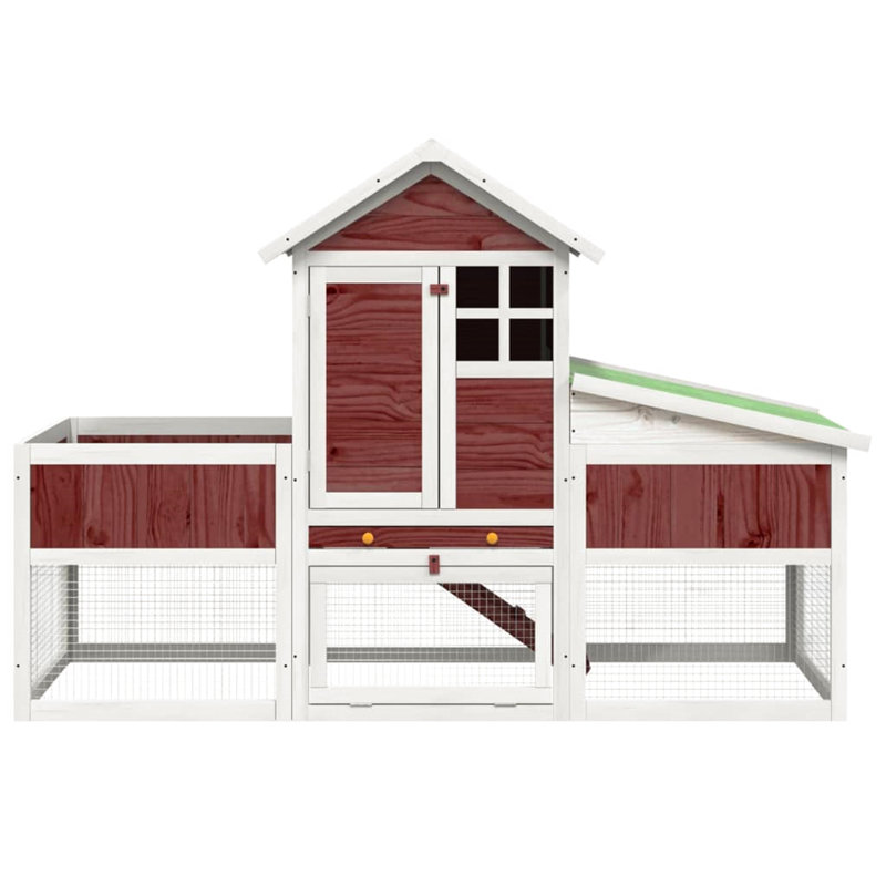 Lakeville Rabbit Hutch, Mocha/White/Green