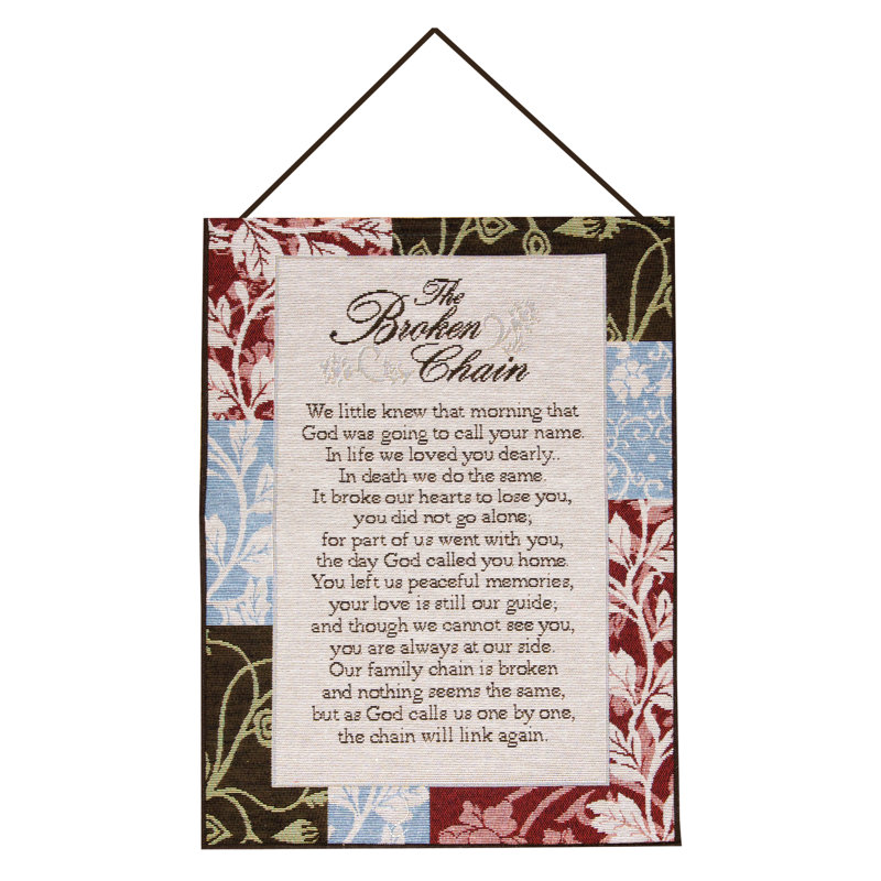  The Broken Chain Woven Cotton Wall Hanging 13 x 18 Inch Decorative Wall Art