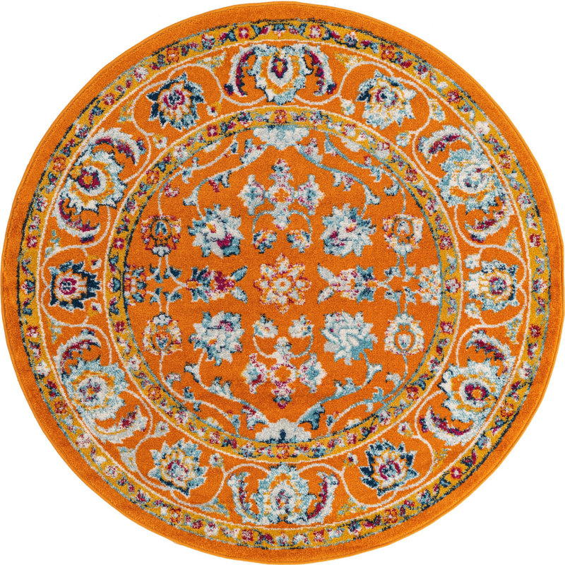 Hilley Oriental Indoor Rug, Round 5'