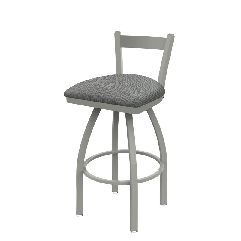 Tabouret de bar 821 Catalina, Alpin graphique, Nickel anodisé, Tabouret de comptoir (assise de 25 po de hauteur)