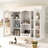 Bathroom Wall Mounted Cube, White, Adjustable Shelves, Extra Storage Bin, Shelving For Organization