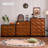 Black+Dark-brown Solid + Manufactured Wood Accent Cabinet